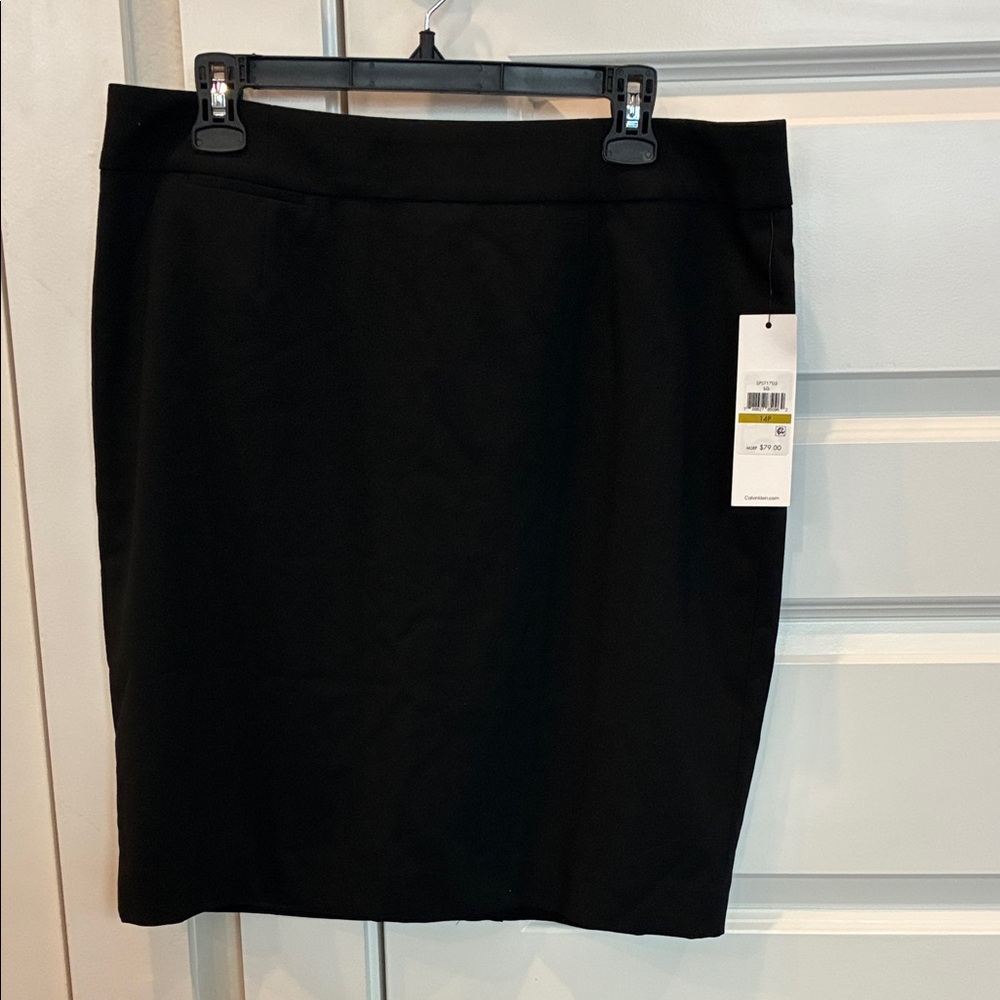 Calvin Klein Classic Black Pencil Skirt - Petite 14